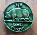Handcrafted Ceramic Irish Coin Tiles: Animal Series, Set of 4