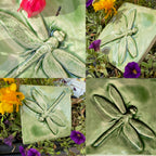 Handmade 4"dragonfly tile