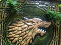 Dire Wolf Ceramic tile framed