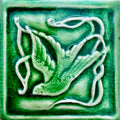 Hand-made Arts and Crafts Style 4' Swallow tile