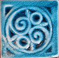 2"Celtic Double Spiral Handmade Ceramic Tile /Celtic Wall Art | UK & Europe Delivery