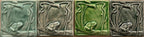 Right facing -Hand-made Arts and Crafts Style 4” frog tile