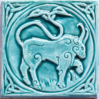 Handmade Celtic Bull tile