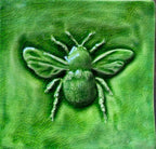 Handmade 4"Bee tile . Other glaze options are available