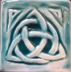2"Celtic Trinity Knot Handmade Ceramic Tile | Irish Knot work Design, UK & Europe Delivery