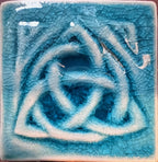 2"Celtic Trinity Knot Handmade Ceramic Tile | Irish Knot work Design, UK & Europe Delivery