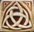 2"Celtic Trinity Knot Handmade Ceramic Tile | Irish Knot work Design, UK & Europe Delivery