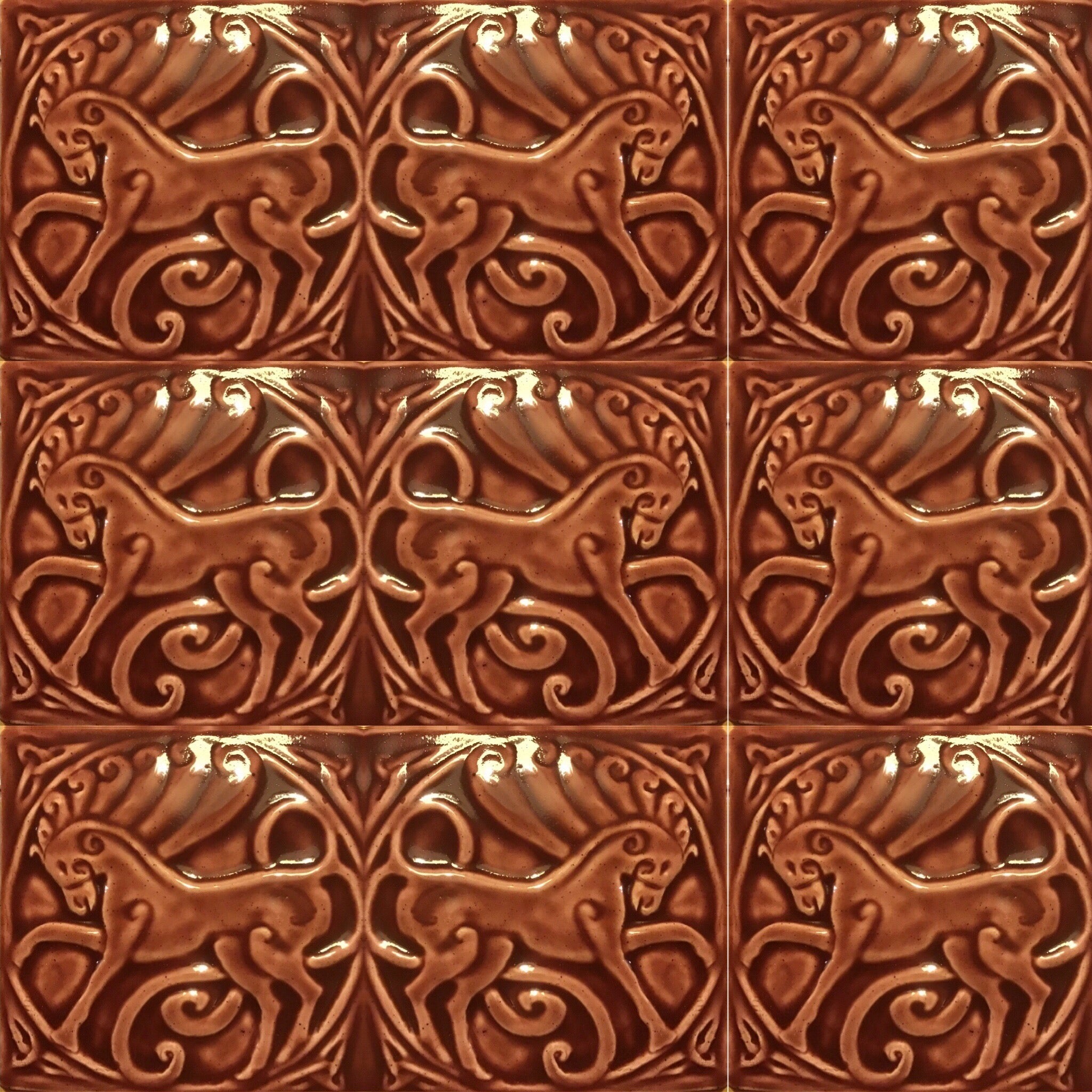 Handmade Celtic Horse tile