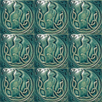 4"Celtic Cat ceramic Tile