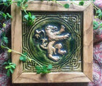 Framed Golden lion Ceramic tile in the style of G.O.T framed (House Lannister)