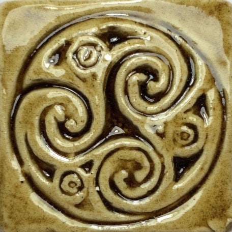 Celtic Bas Relief Tiles: Irish Art Inspired Earthenware (Set of four)