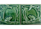 Left Facing Hand-made Arts and Crafts Style 4” frog tile