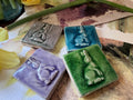 2"Ceramic accent tile with bas relief Irish Hare