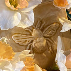 Handmade 4"Bee tile . Other glaze options are available