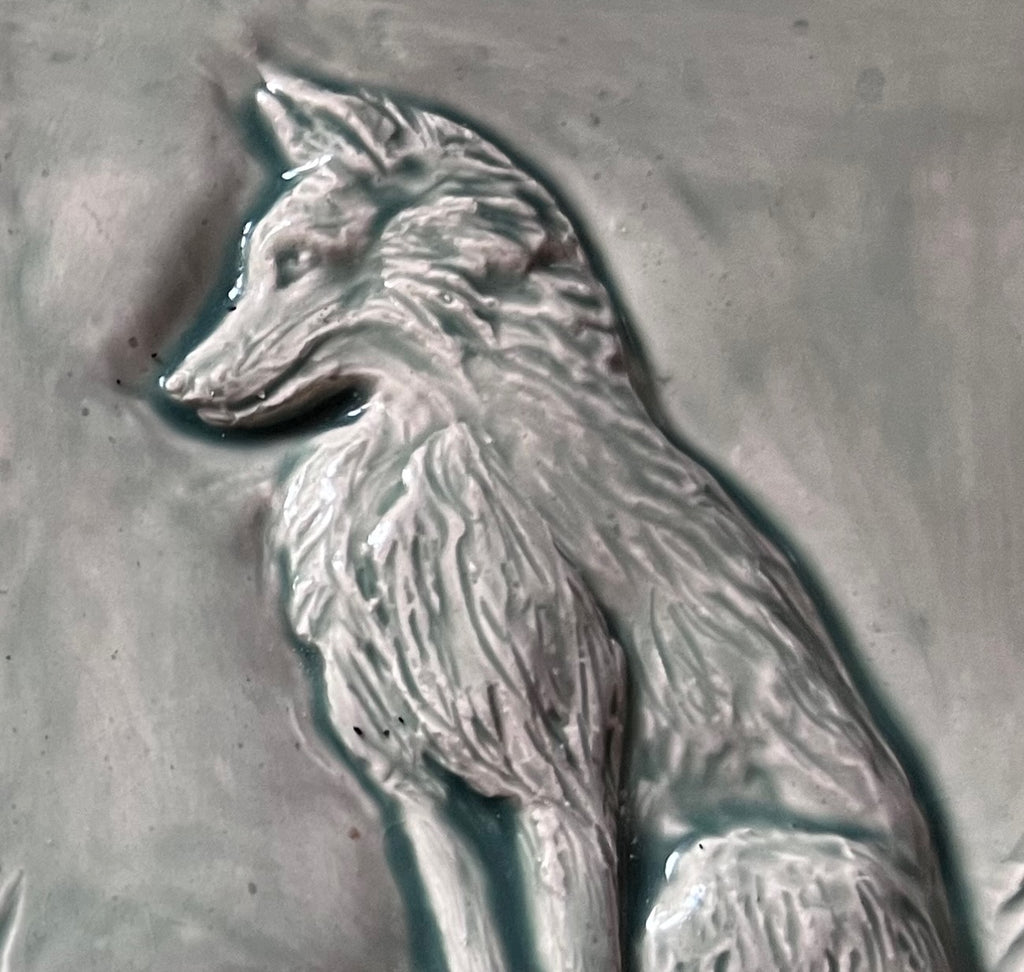 6"Fantastic Mr. Fox bas relief tile