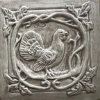 Art Nouveau Grouse Tile – Handmade Stoneware Ceramic Tile