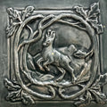 Art Nouveau Chamois (Mountain Goat Tile) – Handmade Stoneware Ceramic Tile