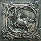 Art Nouveau Chamois (Mountain Goat Tile) – Handmade Stoneware Ceramic Tile