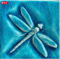 Handmade 4"dragonfly tile