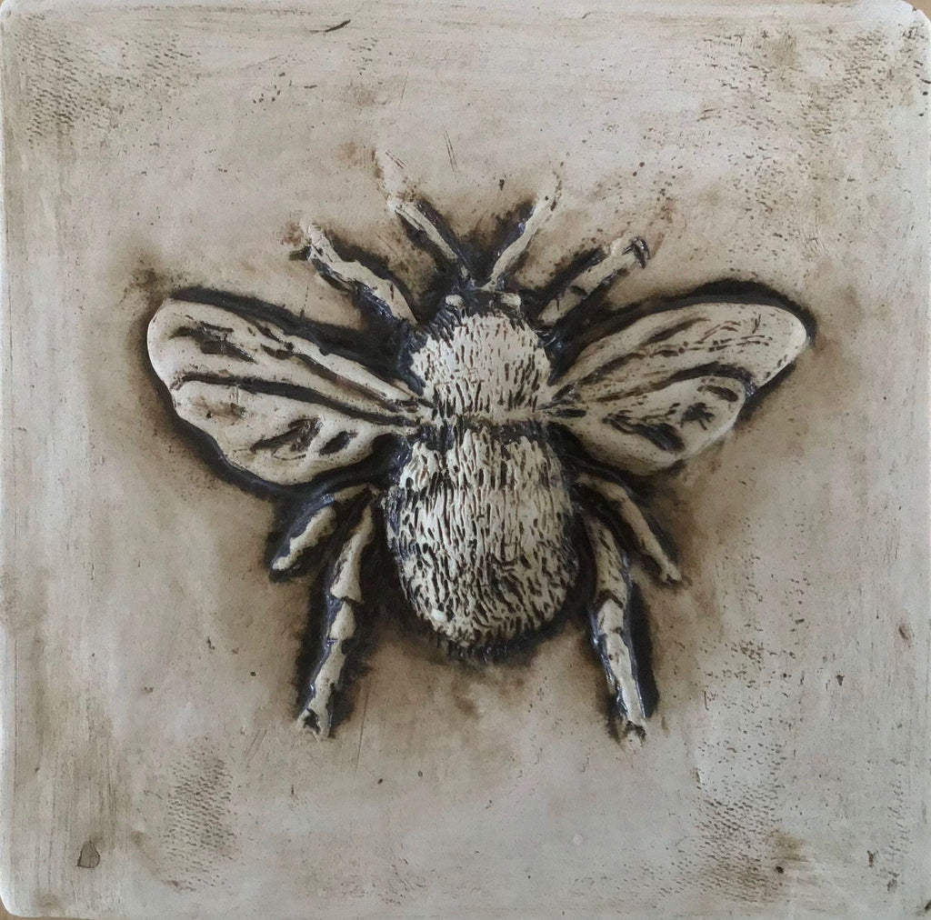 Handmade 4"Bee tile . Other glaze options are available
