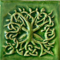 4" Celtic Tree of Life ceramic tile