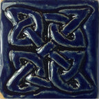 Wee Celtic Stoneware Tile: 2" Hand Carved Accent Tile (set of four)