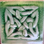 2"Square Celtic Shield Knot Handmade Ceramic Tile, Wall Art | UK & Europe Delivery