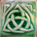 2"Celtic Trinity Knot Handmade Ceramic Tile | Irish Knot work Design, UK & Europe Delivery