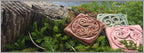 2"Celtic Double Spiral Handmade Ceramic Tile /Celtic Wall Art | UK & Europe Delivery