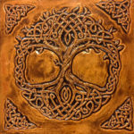 Celtic tree of life ceramic backsplash from Ireland.